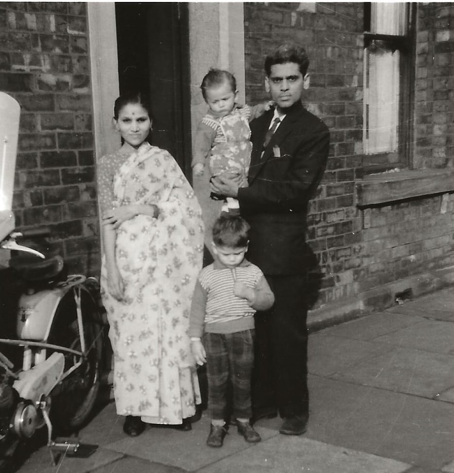 Chris Goswami with family 1960s
